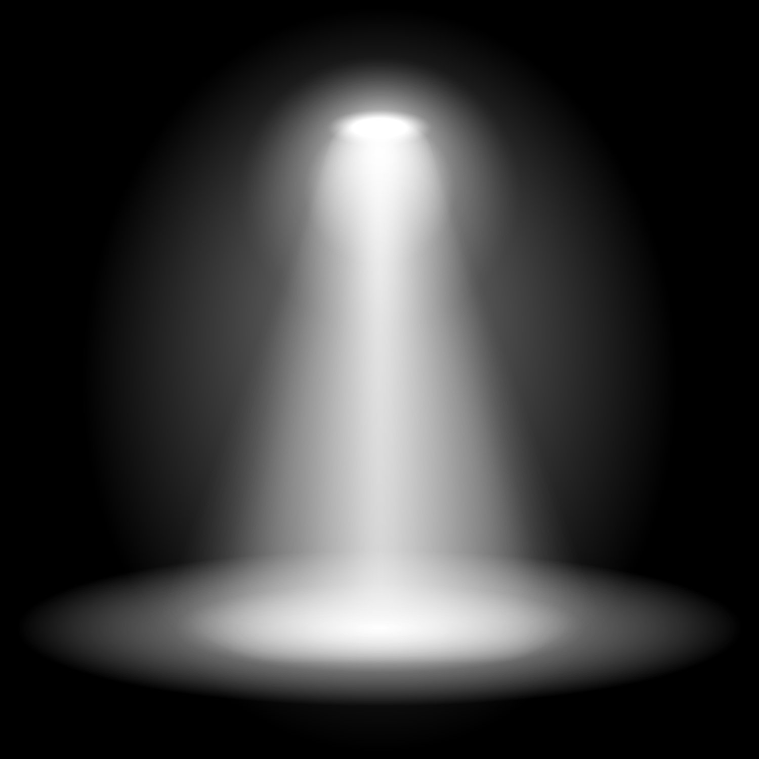 White Stage Spotlight on Black Background